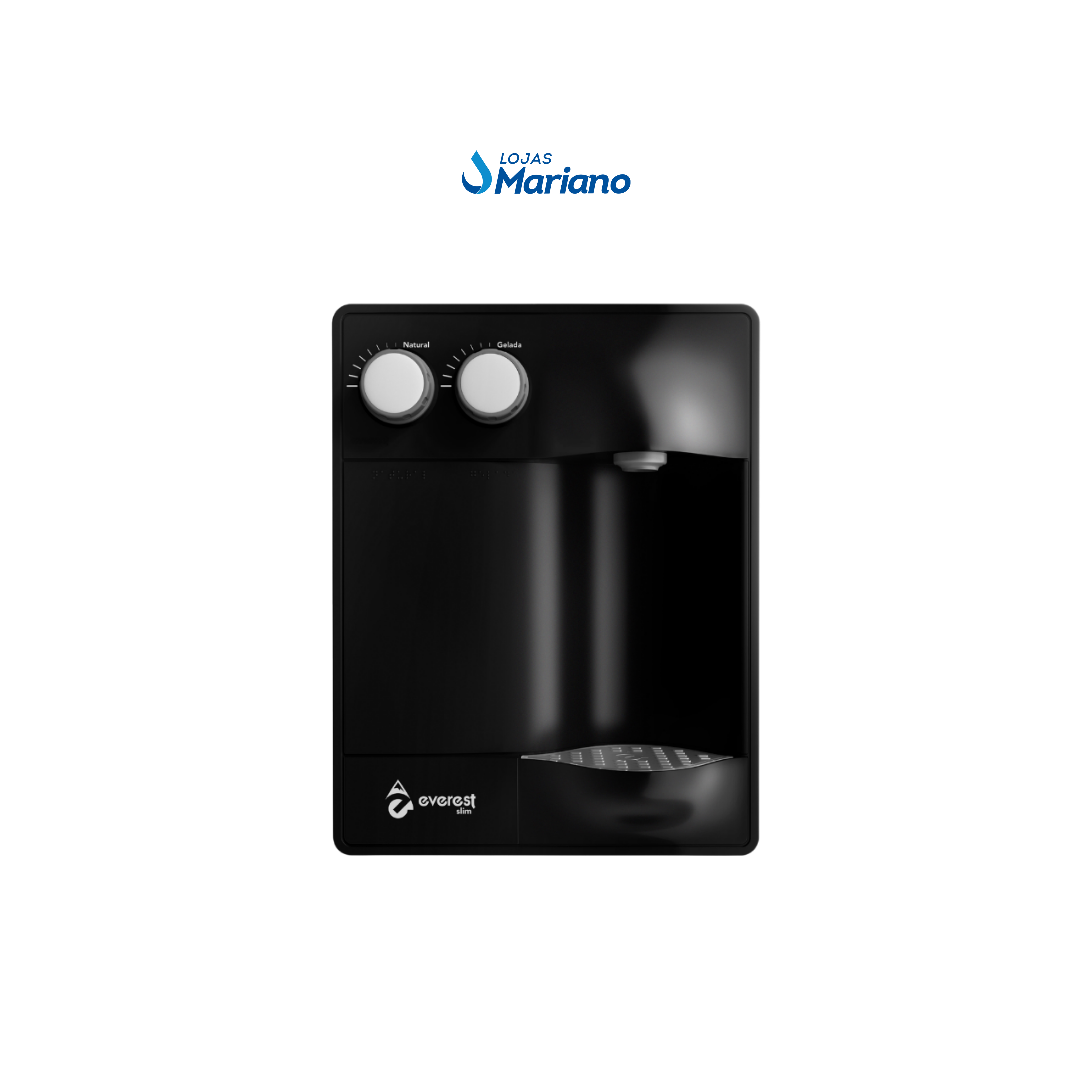 Purificador De Água Everest Slim Preto - Lojas Mariano