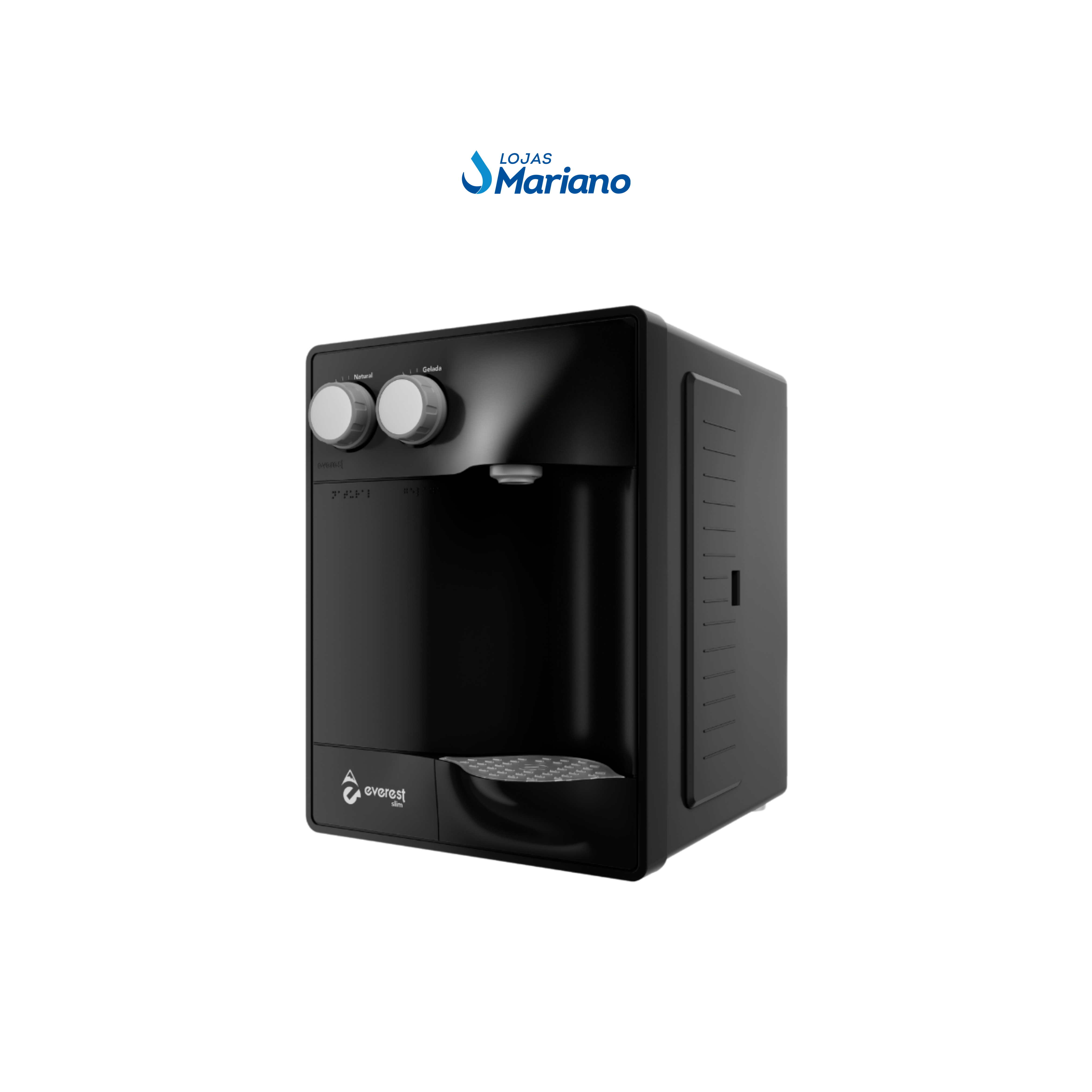 Purificador De Água Everest Slim Preto - Lojas Mariano