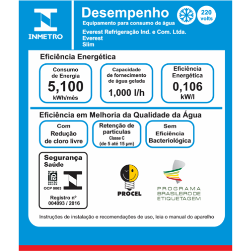 Purificador De Água Everest Slim Cereja - Lojas Mariano